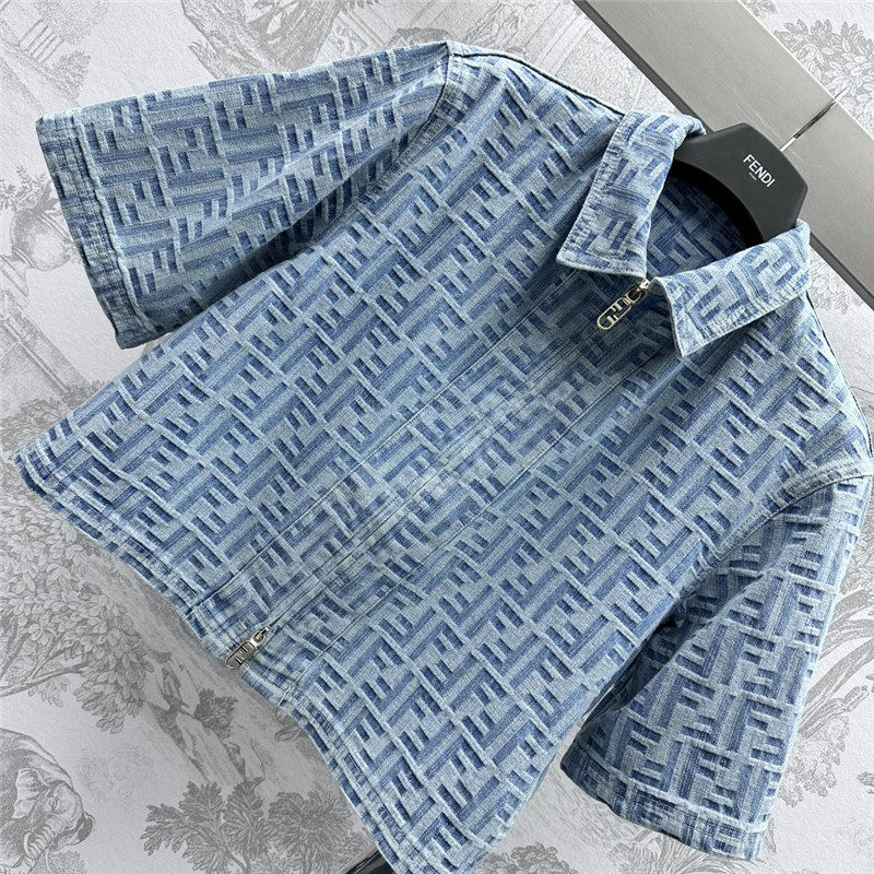 F**di jacquard denim jacket replica clothing sites