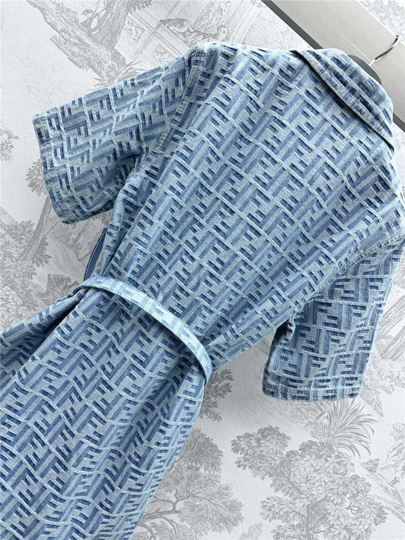 F**di jacquard denim belt dress replicas clothes