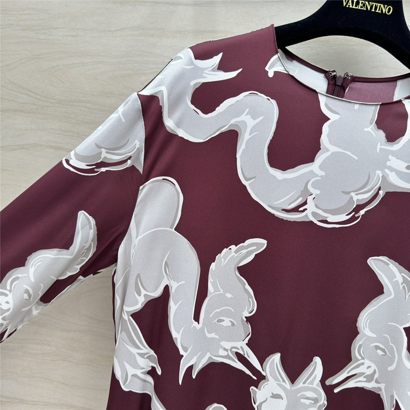 Va1e*ntin0 ostrich feather silk dress replica designer clothes