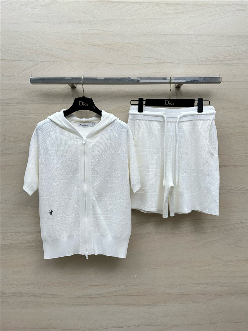 D10r rattan plaid series knitted suit replica designer clothes