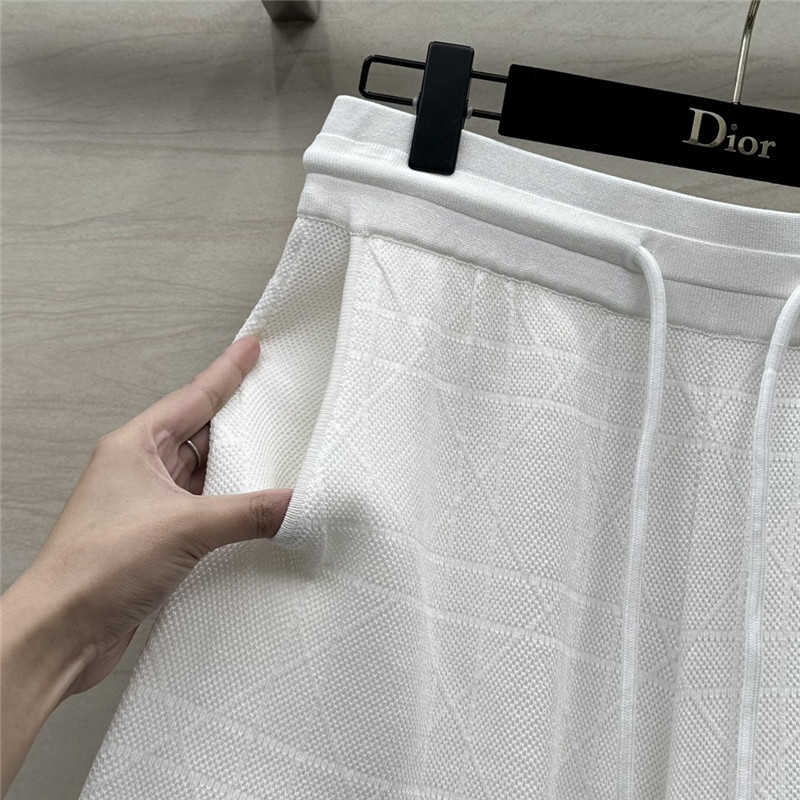 D10r rattan plaid series knitted suit replica designer clothes