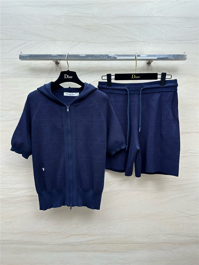 D10r rattan plaid series knitted suit replica designer clothes