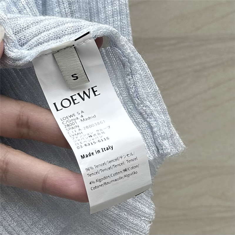 L0ew* blue linen yarn cardigan