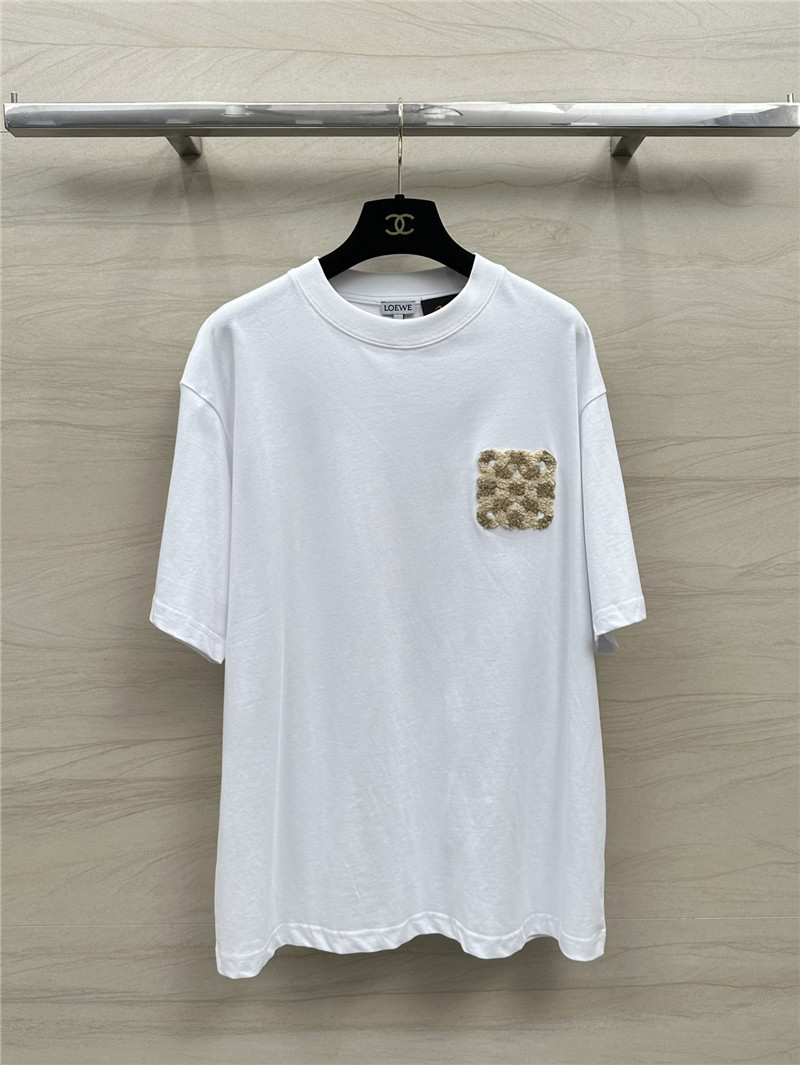 loewe toothbrush embroidered large logo T-shirt replica clothes