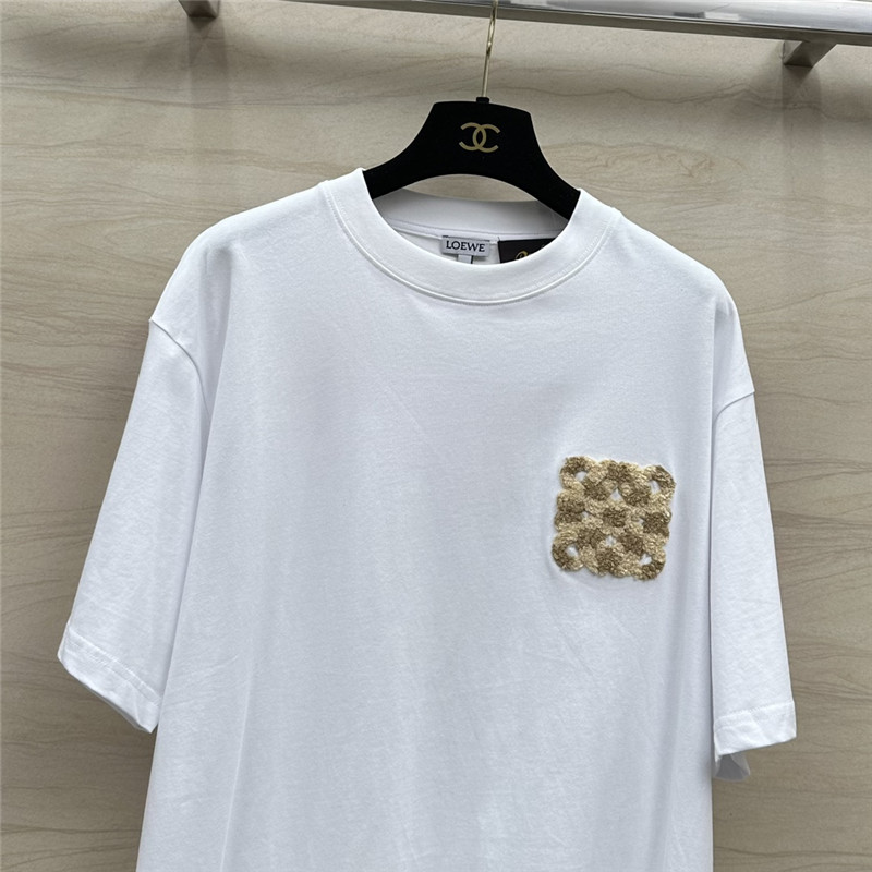 L0ew* toothbrush embroidered large logo t-shirt replica clothes