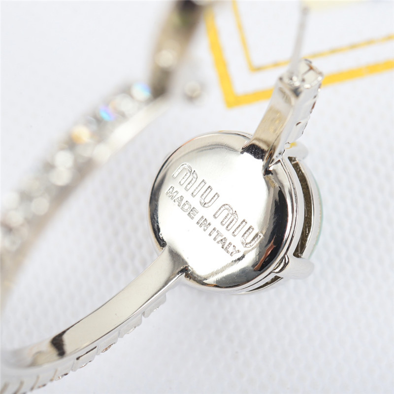 miumiu full diamond single large diamond earrings