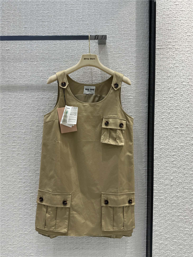 miumiu work pocket vest dress replica clothes