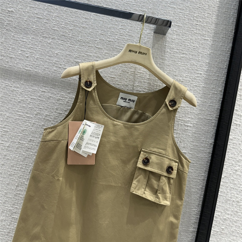 M1um1u work pocket vest dress replica clothes