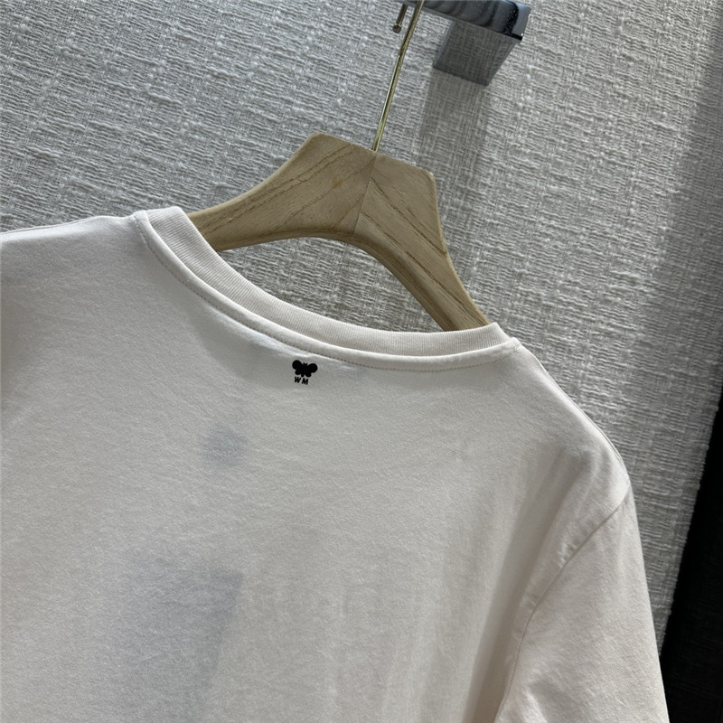 Vanitoo embroidered butterfly cotton T-shirt replicas clothes