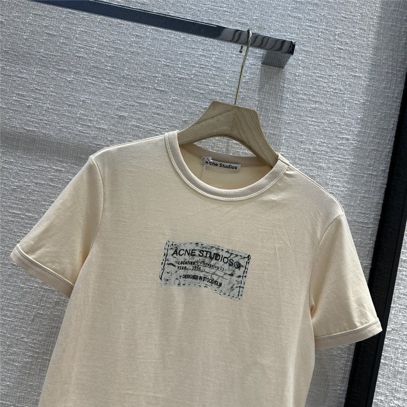 acne studios positioning logo pattern printed T-shirt replica clothing