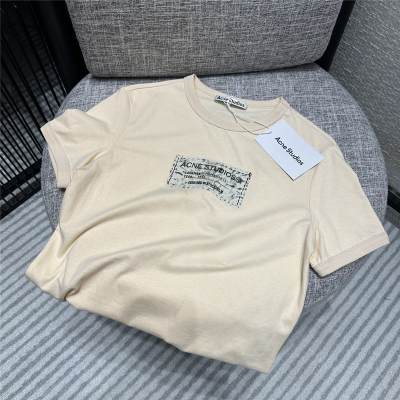 acne studios positioning logo pattern printed T-shirt replica clothing