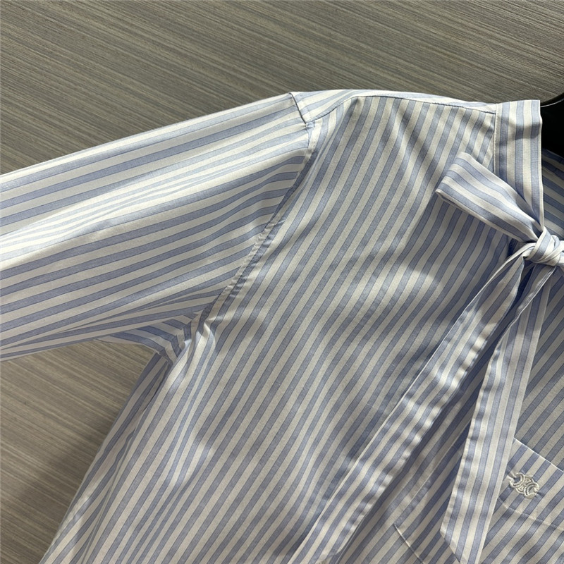 Ce1i*e sky blue striped shirt replica clothes