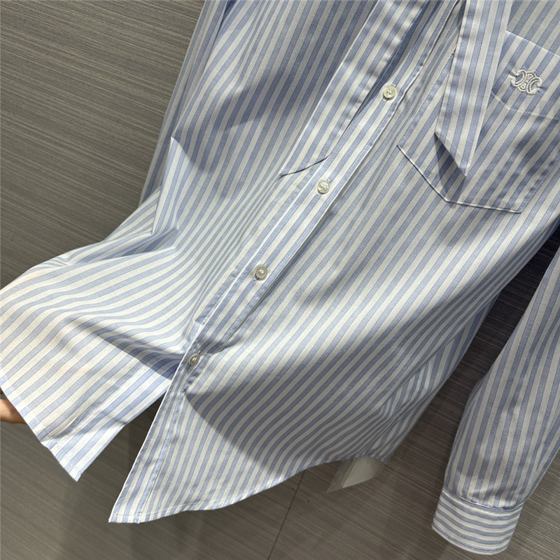 Ce1i*e sky blue striped shirt replica clothes