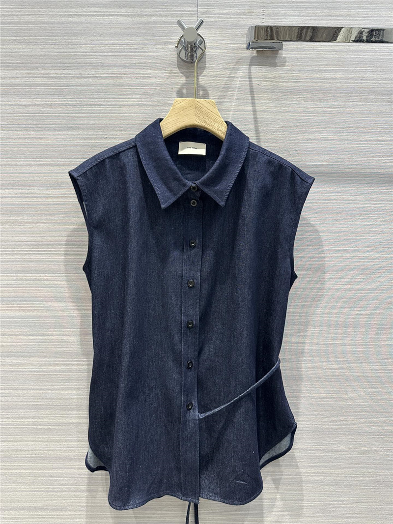 The R0w original color denim vest suit replica clothes