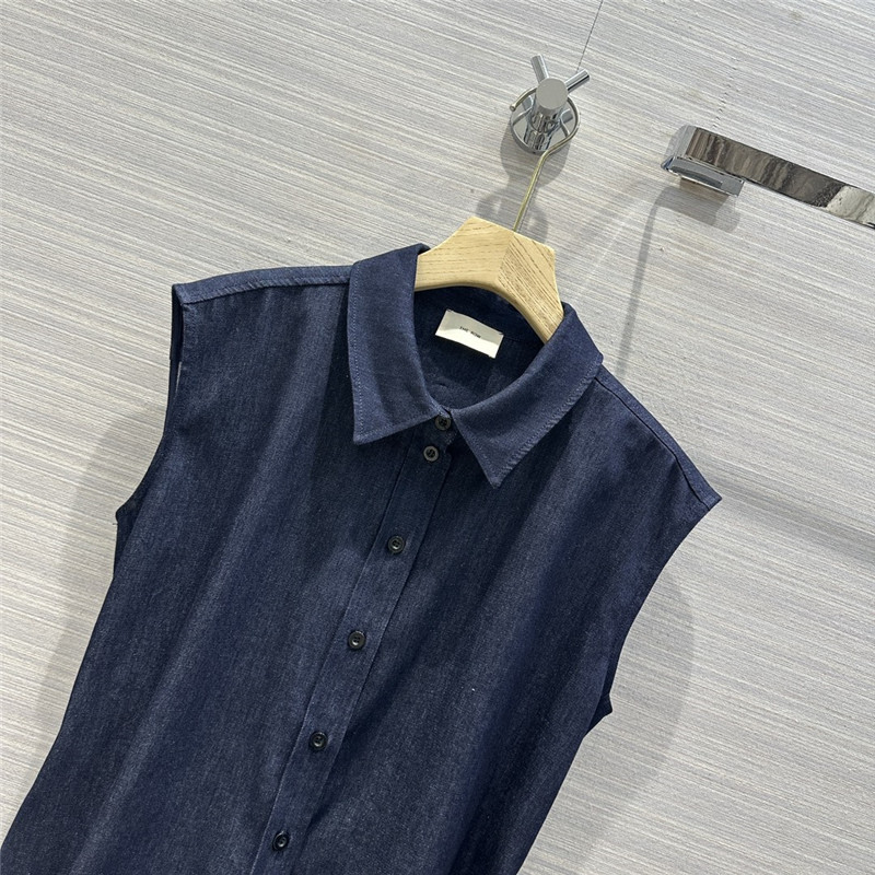 The R0w original color denim vest suit replica clothes