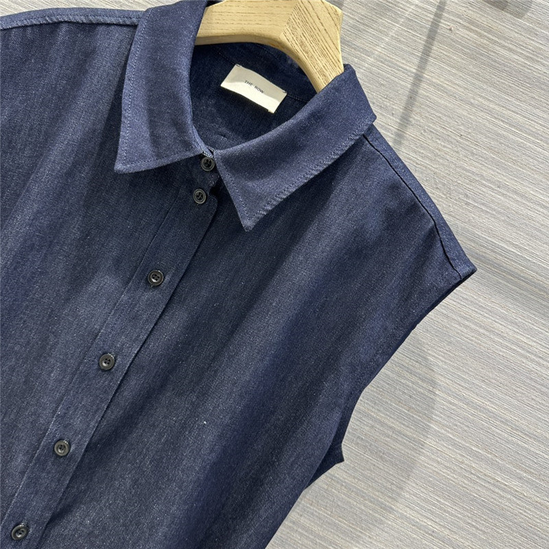 The R0w original color denim vest suit replica clothes