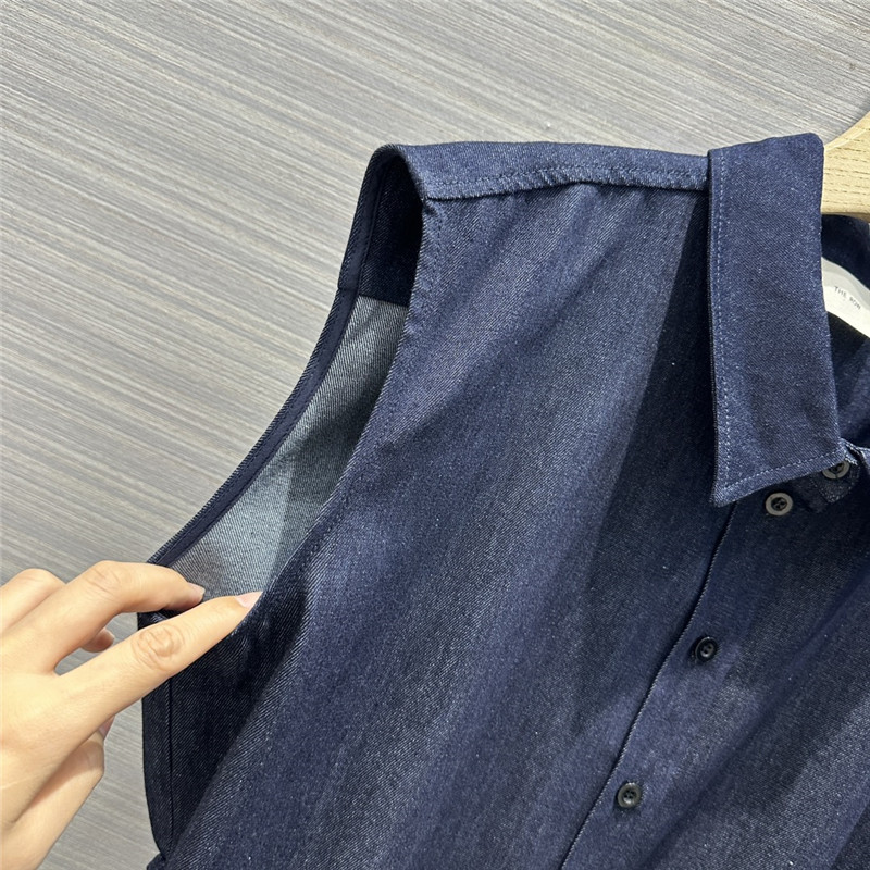 The R0w original color denim vest suit replica clothes