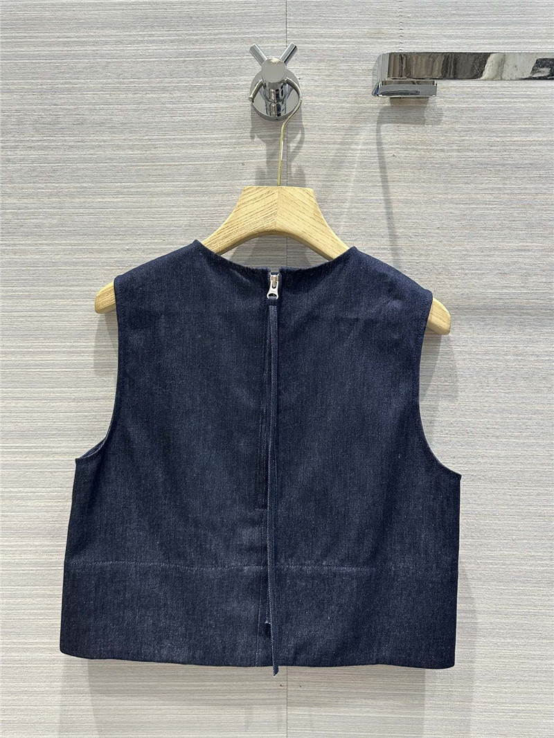 The R0w original color denim vest suit replica clothes