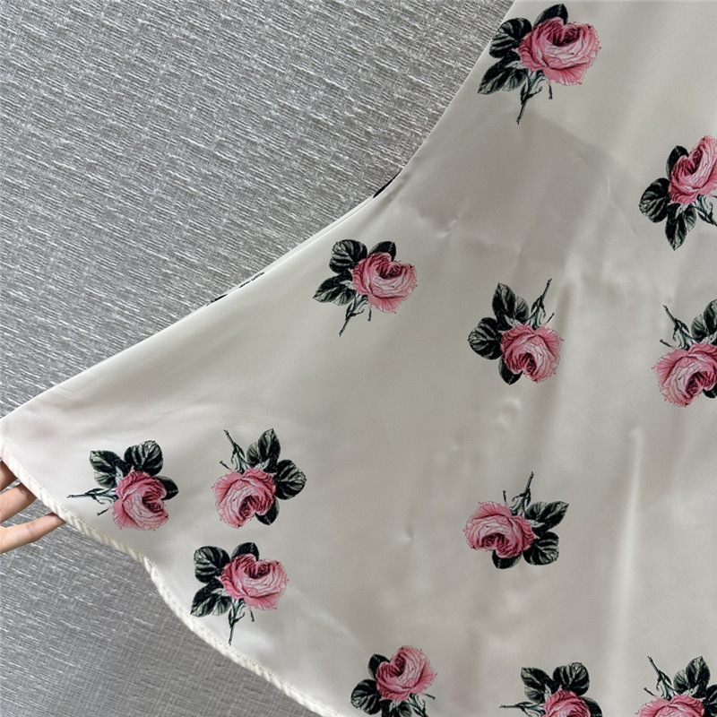 Pra*a floral print french dress replica designer clothes