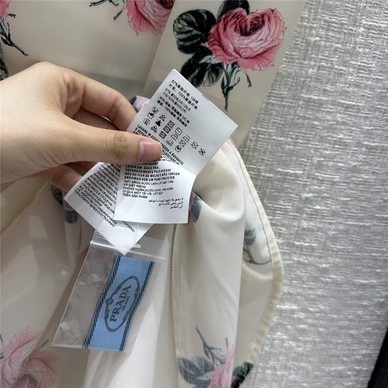 Pra*a floral print french dress replica designer clothes
