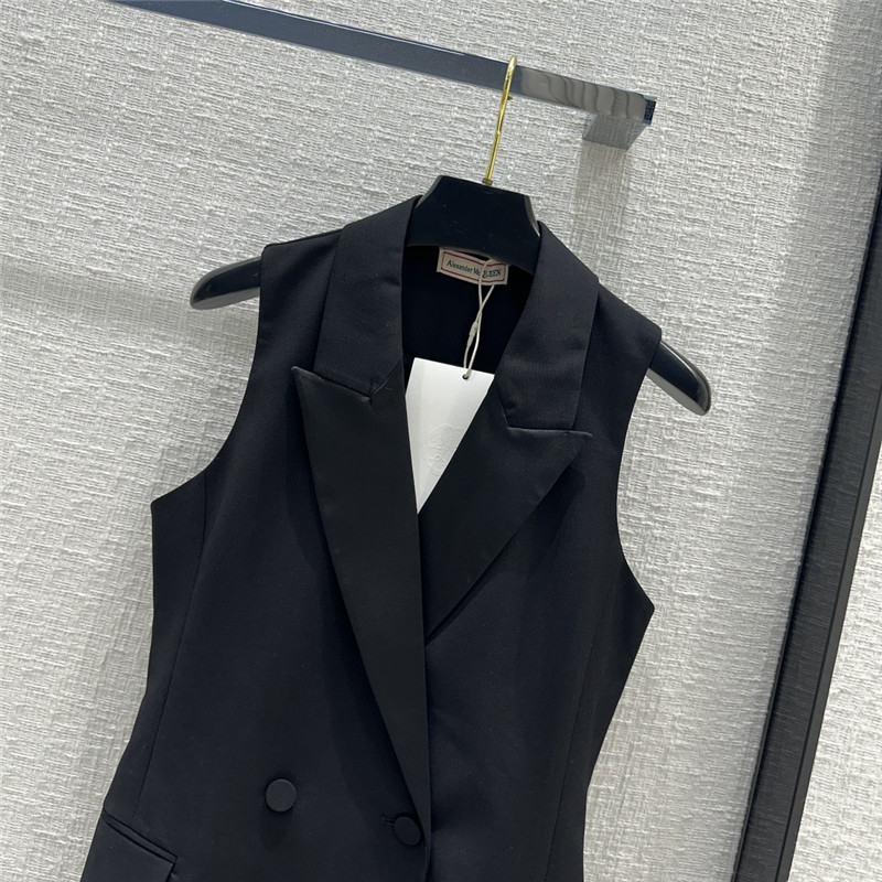 Alexander mcqueen double breasted vest suit replicas clothes