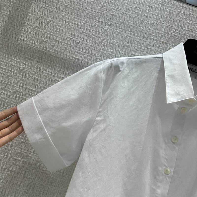Ch**el rolled hem short-sleeved shirt replicas clothes