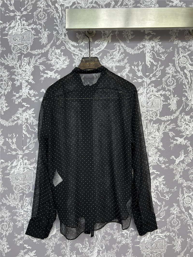 dior silk polka dot shirt replica clothes
