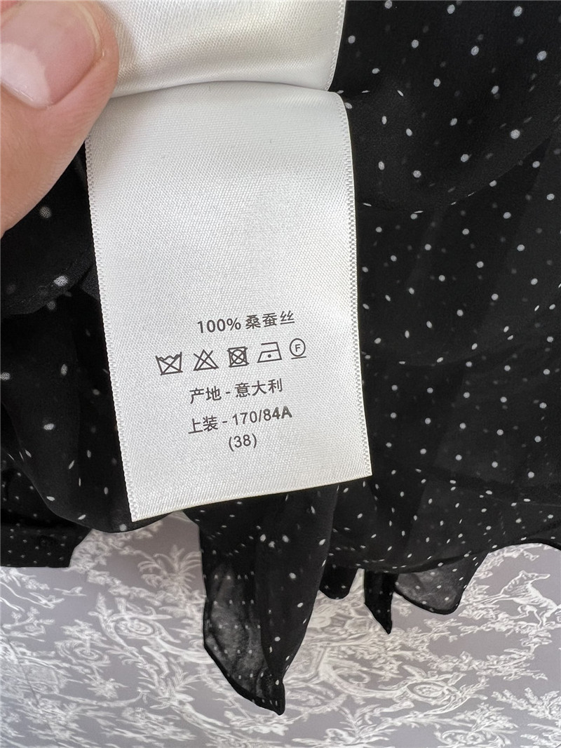 dior silk polka dot shirt replica clothes