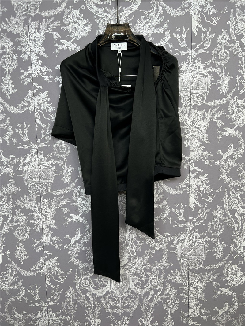 Ch**el single sleeve ribbon shirt cheap replica designer clothes