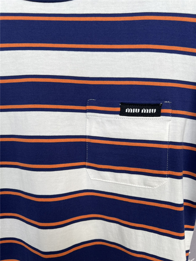 miumiu new striped short-sleeved T-shirt replica clothing sites