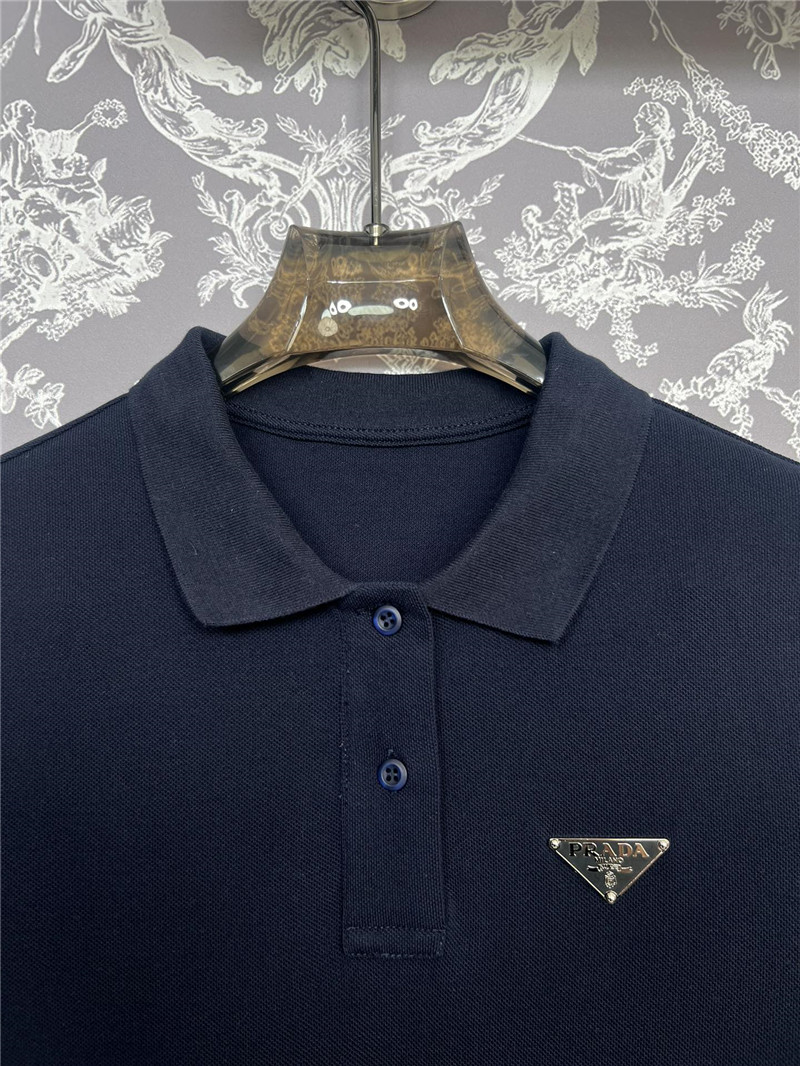 Pra*a new polo collar dress replicas clothes