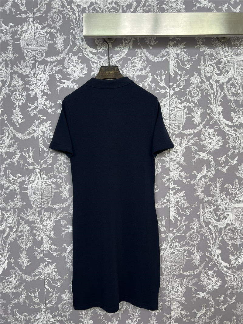 Pra*a new polo collar dress replicas clothes