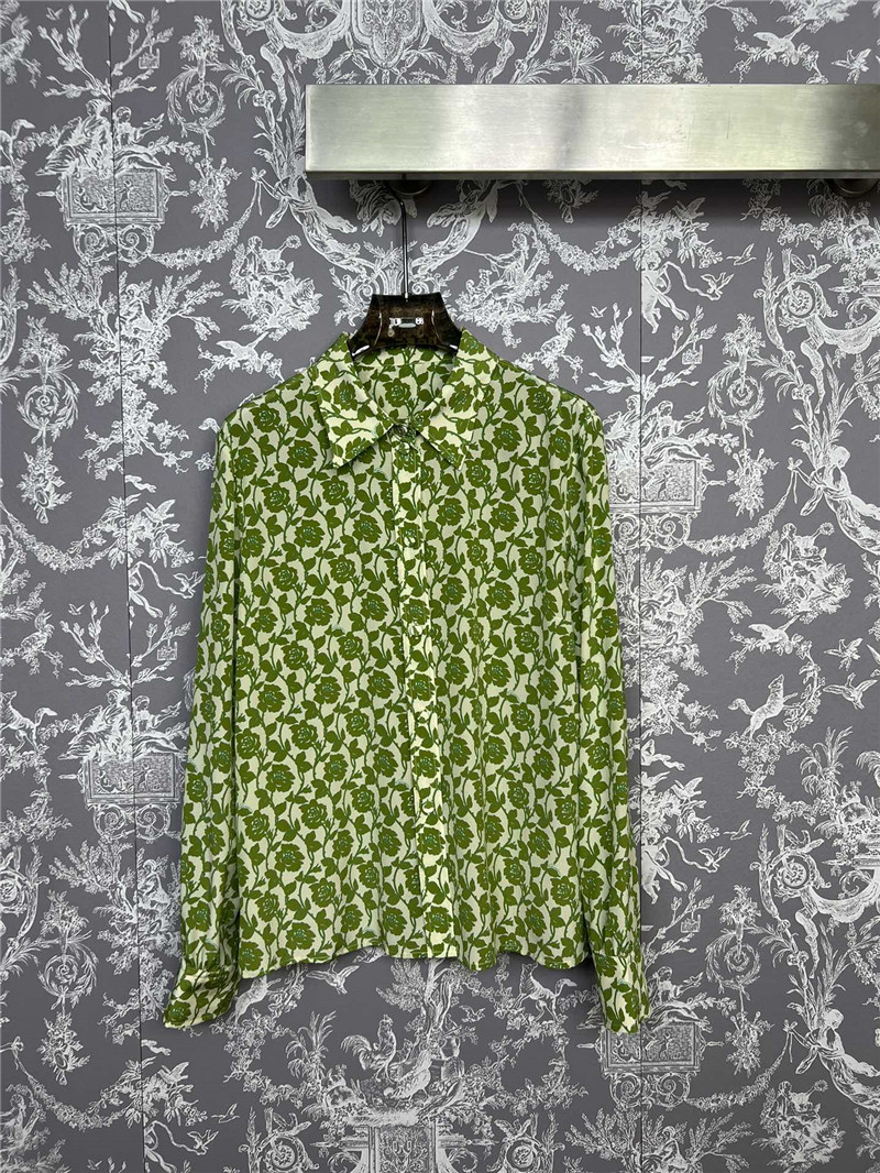 Gucci new floral shirt and skirt suit replica clothes