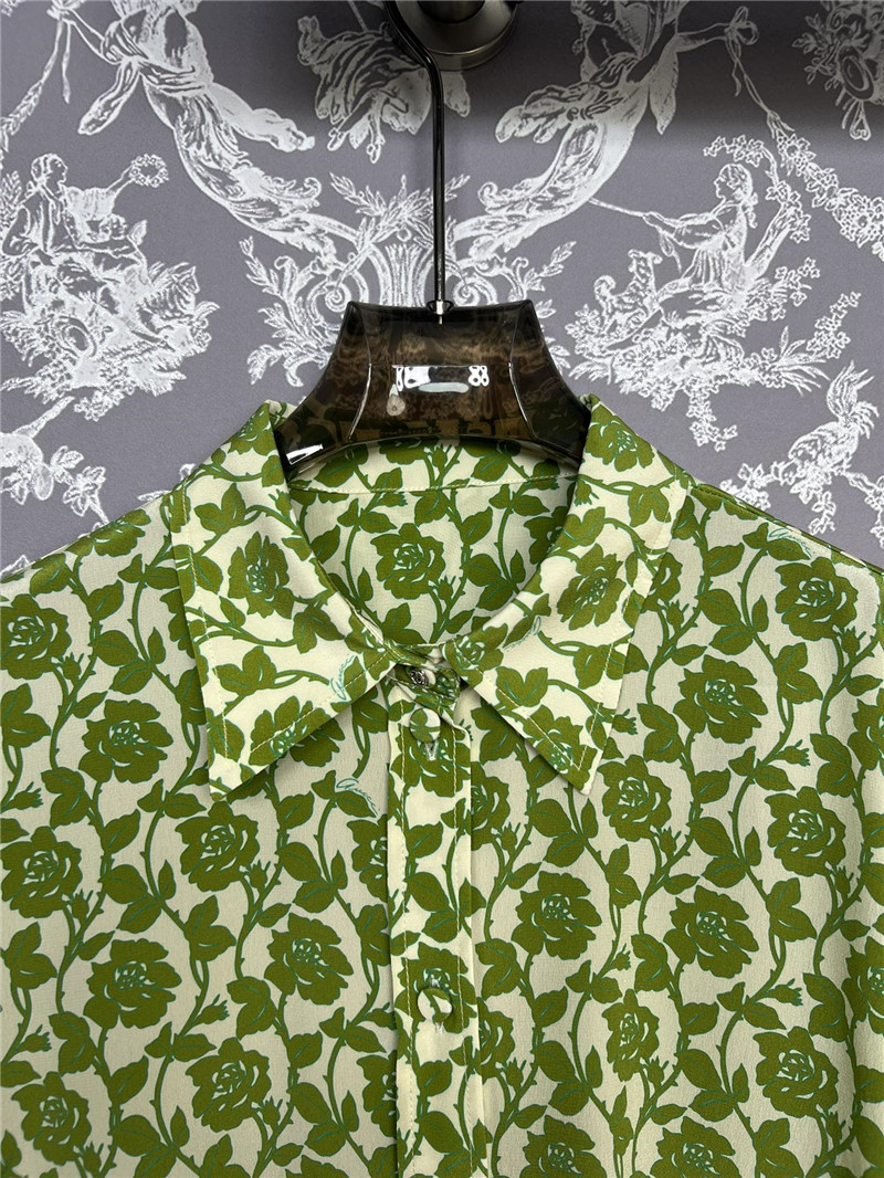 Gucci new floral shirt and skirt suit replica clothes