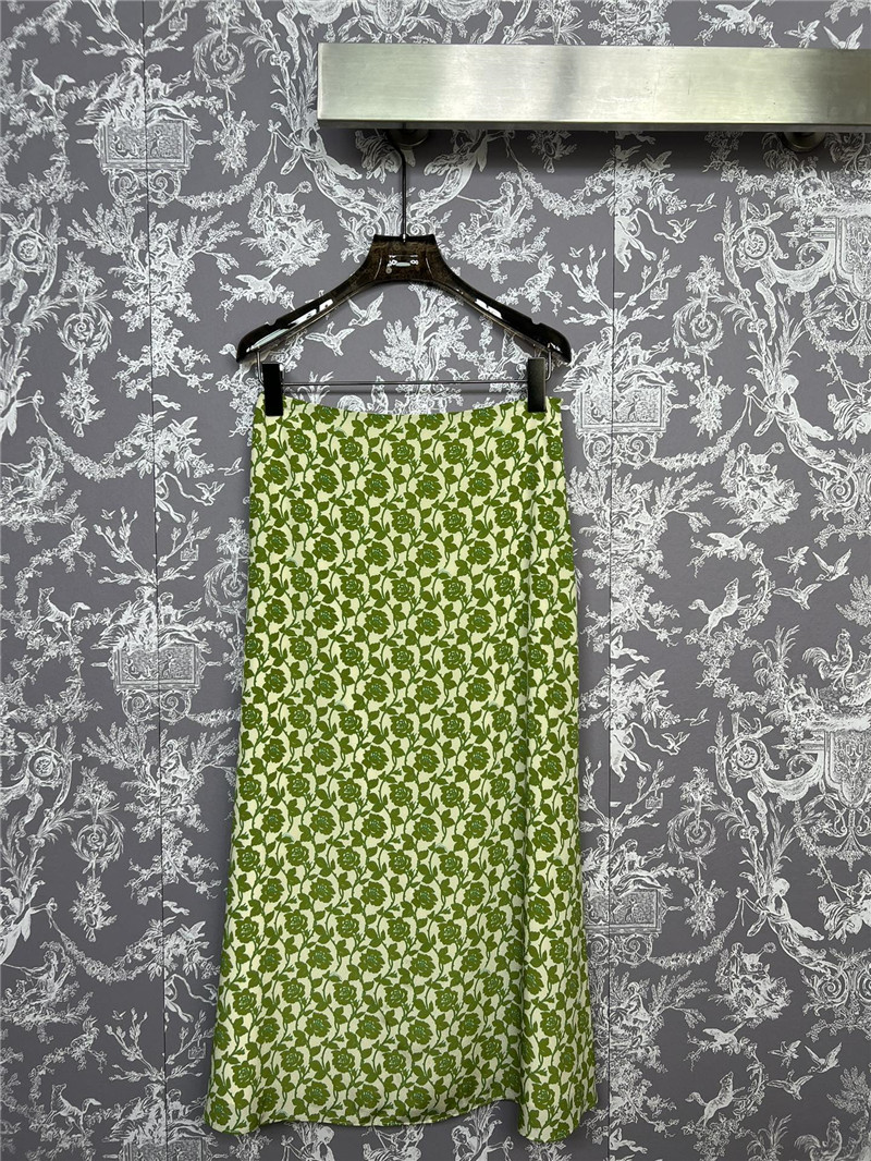 Gucci new floral shirt and skirt suit replica clothes