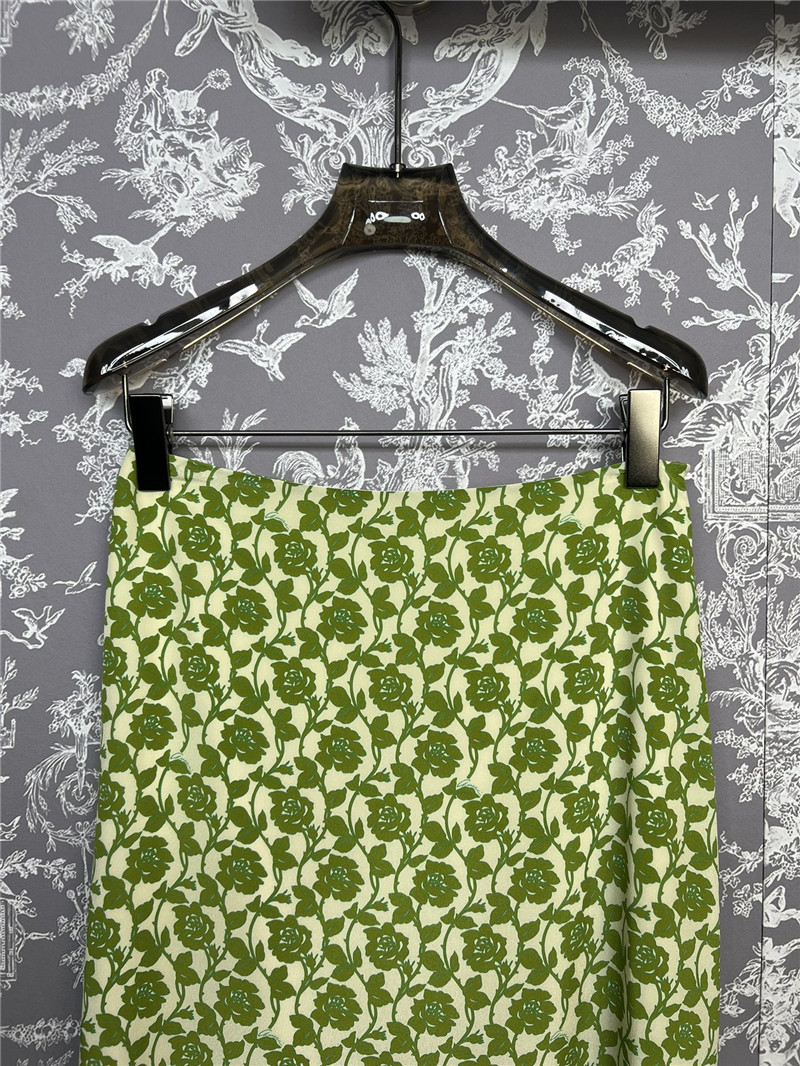 Gucci new floral shirt and skirt suit replica clothes