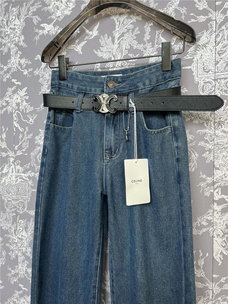 Ce1i*e high waist straight jeans replica clothes