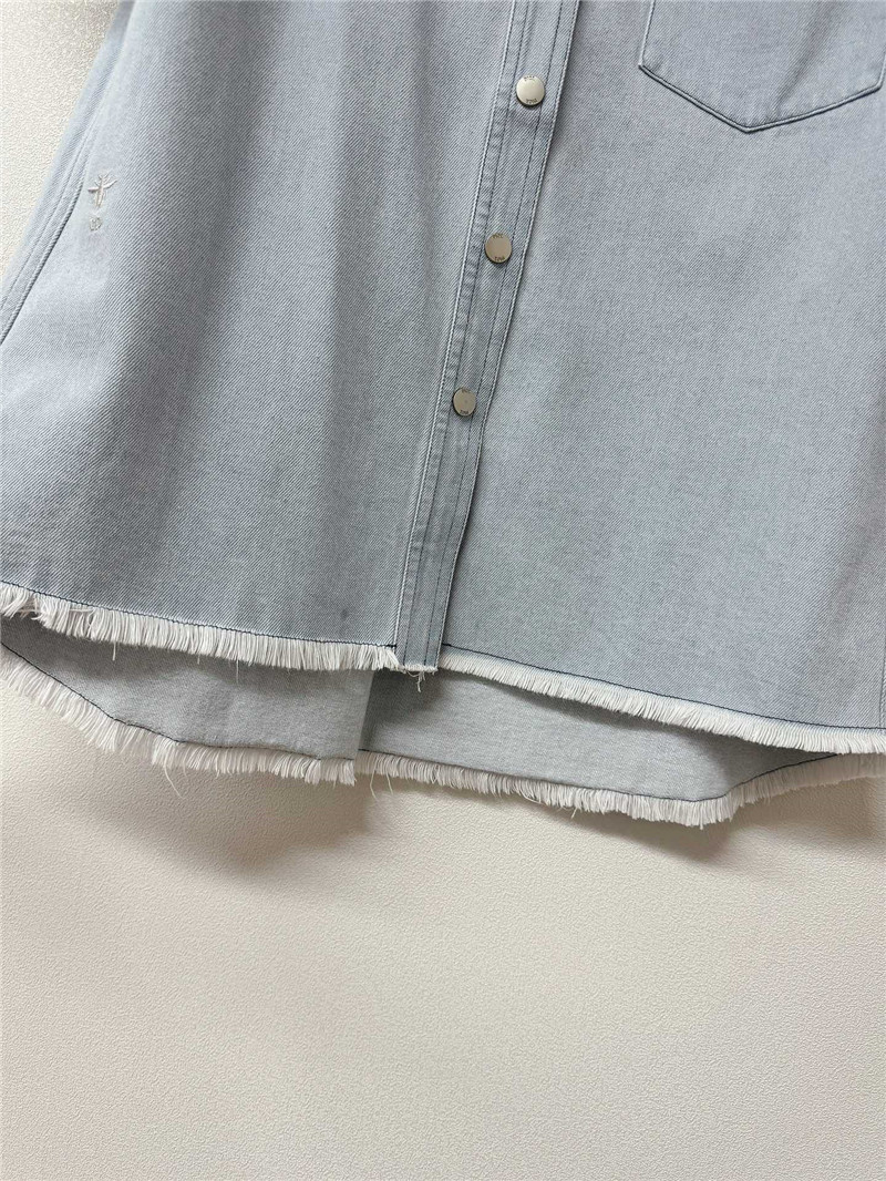 D10r light blue denim short-sleeved shirt set