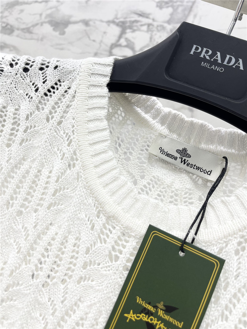 D10r hollow crochet crew neck knitted vest replica clothing sites