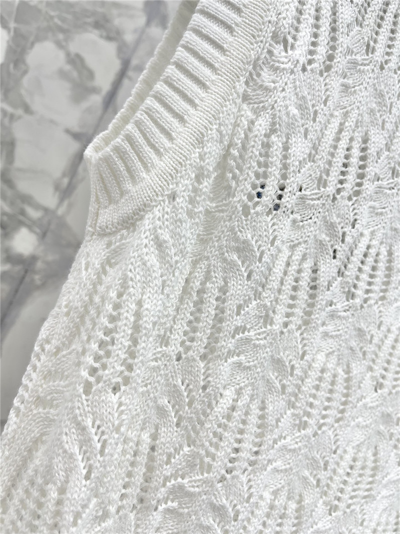 D10r hollow crochet crew neck knitted vest replica clothing sites