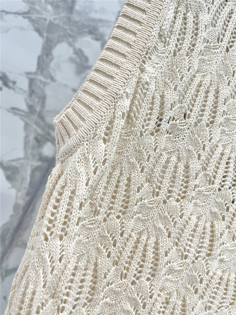 D10r hollow crochet crew neck knitted vest replica clothing sites