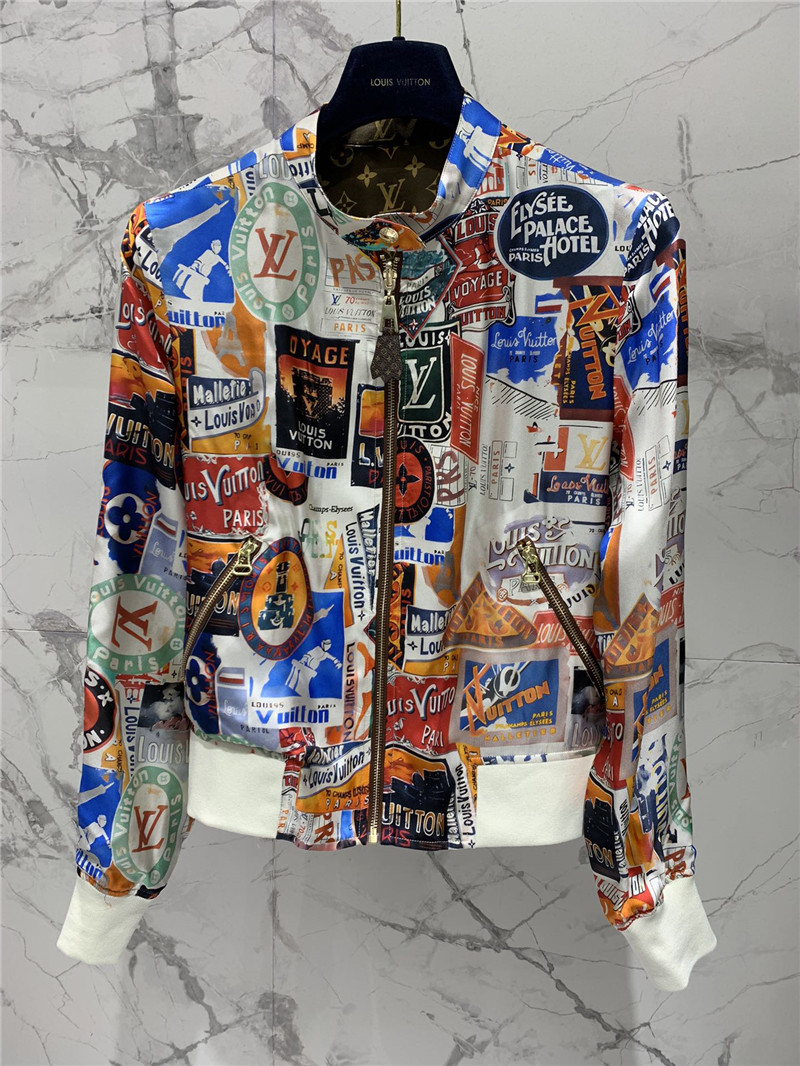l0vis Vvtt0n lv reversible mulberry silk jacket replica clothing