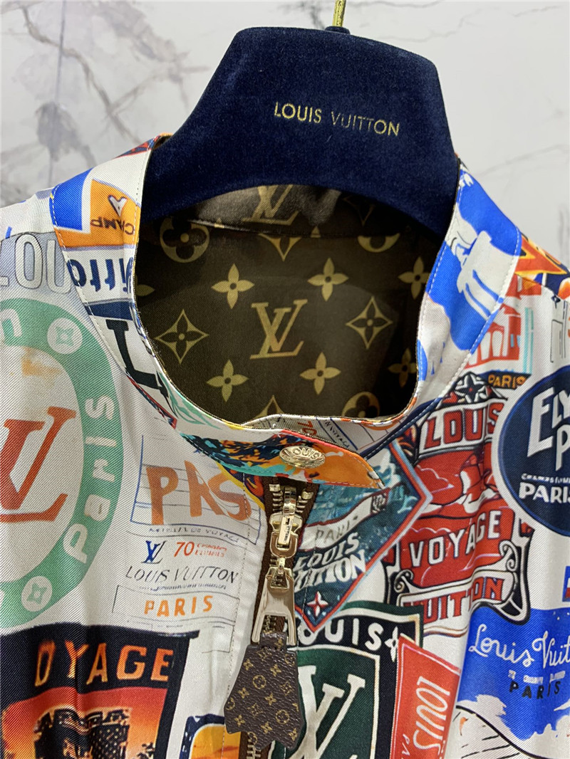l0vis Vvtt0n lv reversible mulberry silk jacket replica clothing