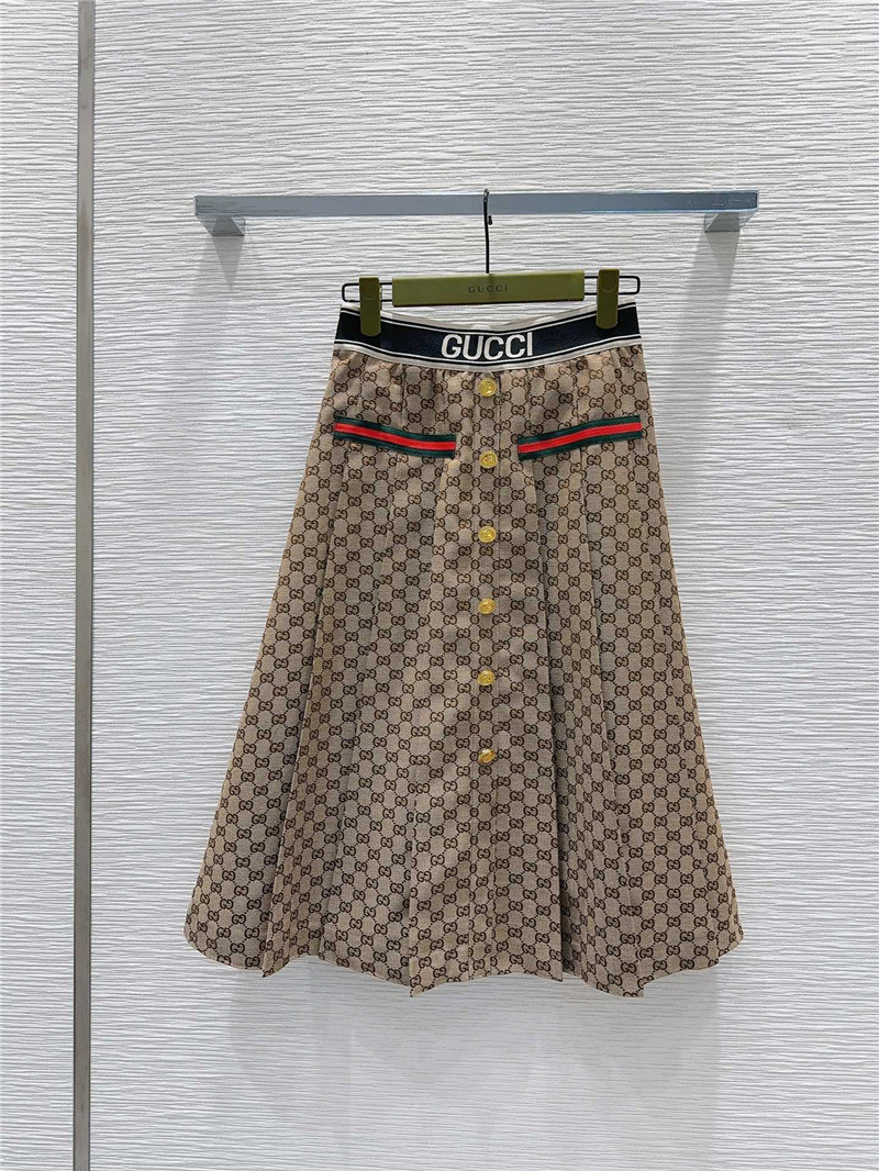 Gucci contrast jacquard skirt replica designer clothes