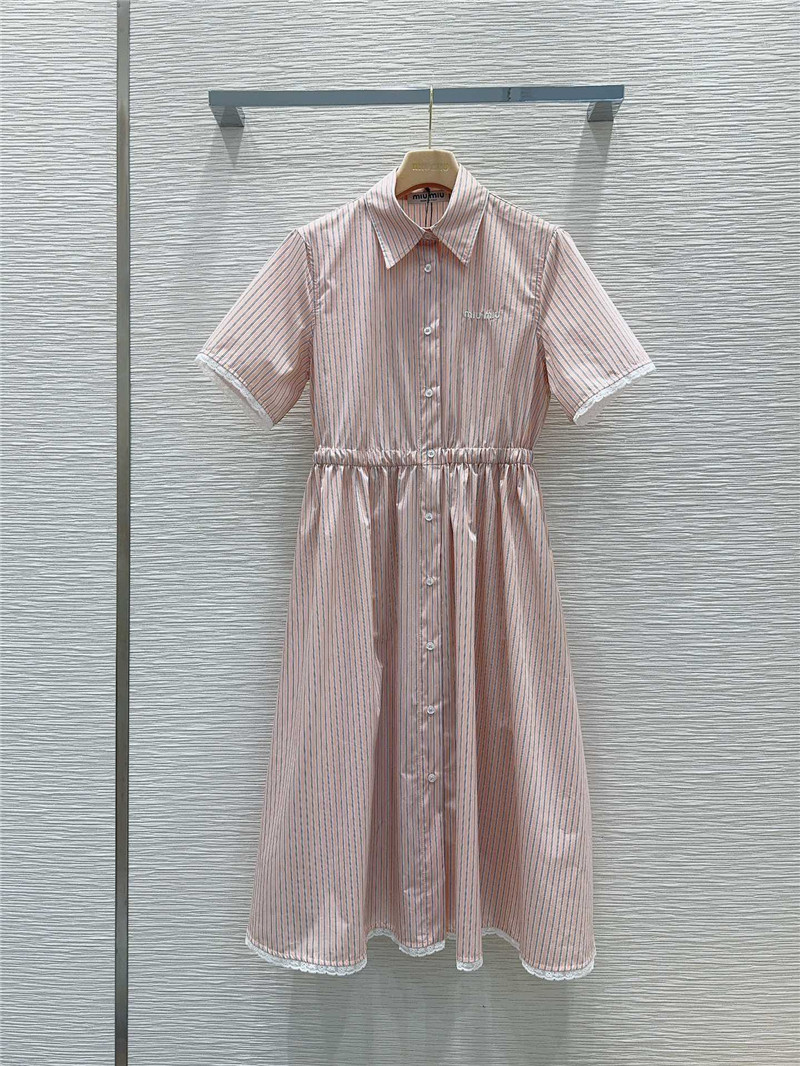 miumiu striped textile shirt dress replica clothing sites