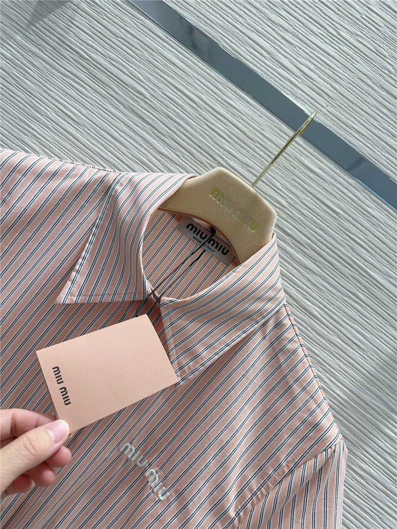 M1um1u striped textile shirt dress replica clothing sites