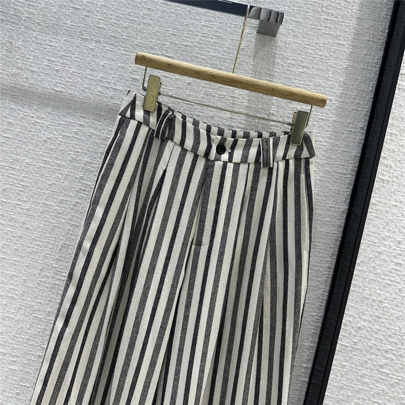 L0r0 P1ana pleated wide-leg straight trousers replica clothing