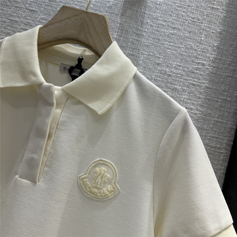 Moncler Logo Cotton Jersey Polo Shirt