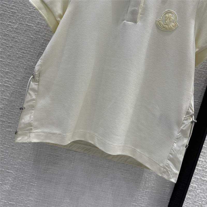 Moncler Logo Cotton Jersey Polo Shirt