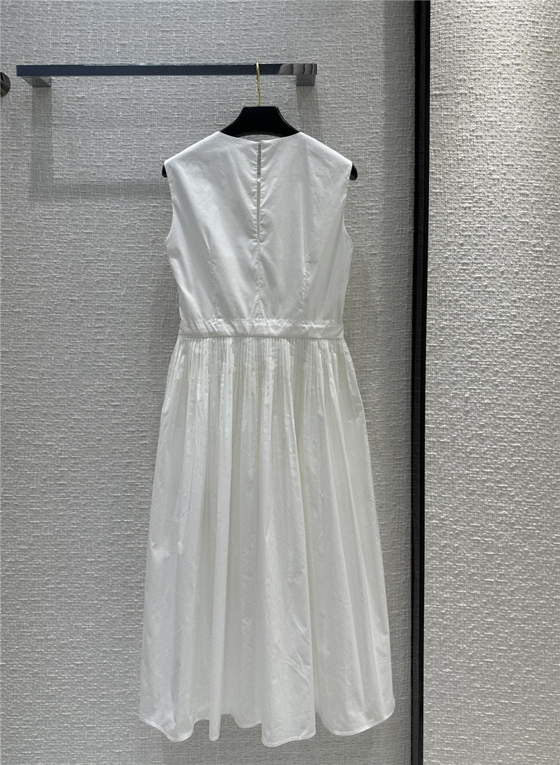 Moncler ruffled round neck sleeveless dress replica clothing